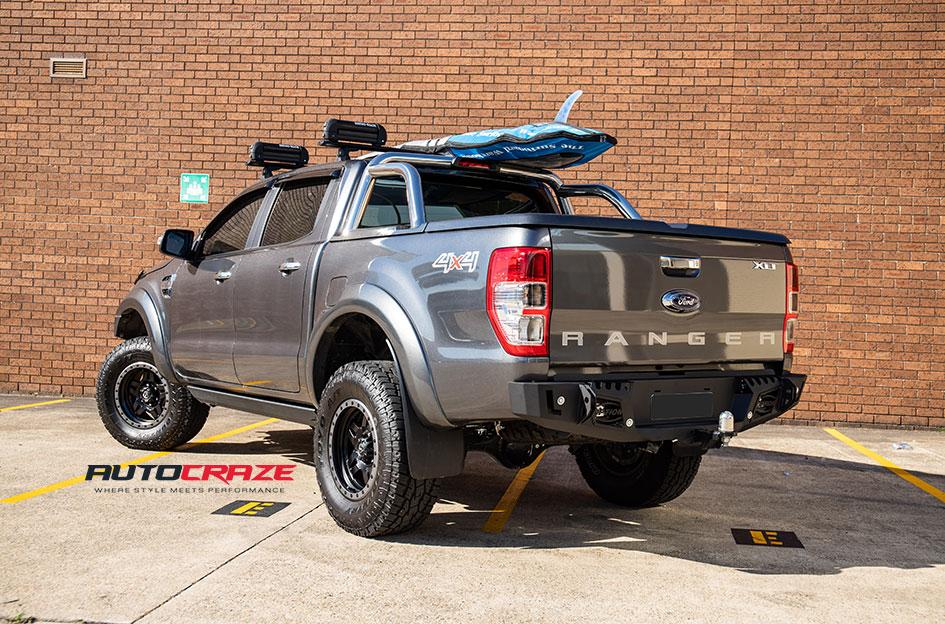 FORD RANGER ANZA MATTE BLACK WITH ANTHRACITE RING